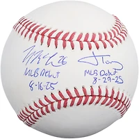 Nolan McLean & Jonah Tong New York Mets Autographed Baseball with MLB Debut Inscriptions - Limited Edition of 10