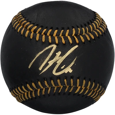 Francisco Lindor New York Mets Autographed Black Leather Baseball
