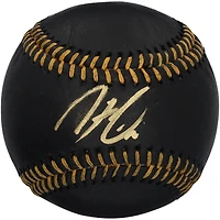 Francisco Lindor New York Mets Autographed Black Leather Baseball