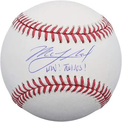 Mick Abel Minnesota Twins Autographed Baseball with "Win! Twins!" Inscription