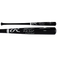 Marcelo Mayer Boston Red Sox Autographed Black Rawlings Pro Bat with "MLB Debut 5/24/25" Inscription