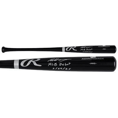 Marcelo Mayer Boston Red Sox Autographed Black Rawlings Pro Bat with "MLB Debut 5/24/25" Inscription