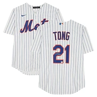 Jonah Tong New York Mets Autographed White Nike Replica Jersey