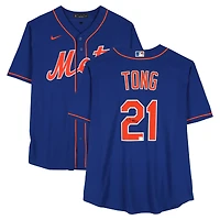 Jonah Tong New York Mets Autographed Royal Nike Replica Jersey