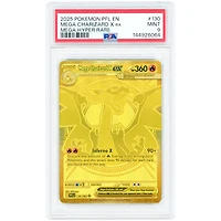 Mega Charizard X EX 2025 Pokemon Phantasmal Flames Mega Hyper Rare #130 PSA Authenticated 9 Card