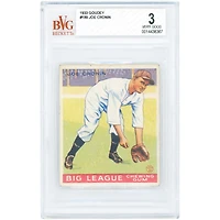 Joe Cronin Washington Senators 1933 Goudey #189 BVG Authenticated 3 Card