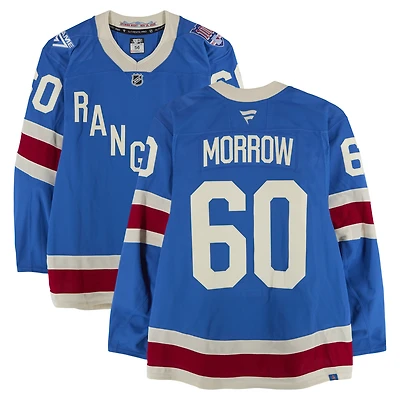 Scott Morrow New York Rangers Game-Used #60 Blue Centennial Jersey vs. Boston Bruins on January 26, 2026
