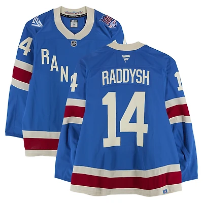 Taylor Raddysh New York Rangers Game-Used #14 Blue Centennial Jersey vs. Boston Bruins on January 26, 2026