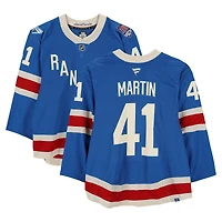 Spencer Martin New York Rangers Player-Worn #41 Blue Centennial Jersey vs. Carolina Hurricanes on February 5, 2026
