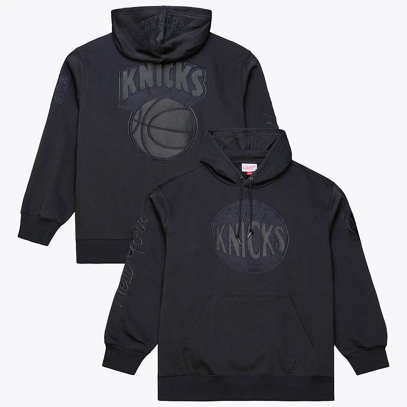 Men's Mitchell & Ness Black New York Knicks Phantom Fleece Hoodie