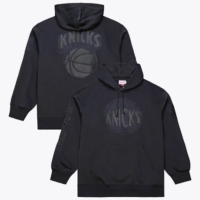 Men's Mitchell & Ness  Black New York Knicks Phantom Fleece Hoodie