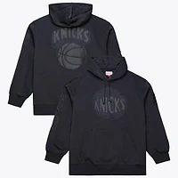 Men's Mitchell & Ness  Black New York Knicks Phantom Fleece Hoodie
