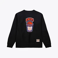 Men's Mitchell & Ness  Black New York Knicks Hardwood Classics Coffee Sweatshirt