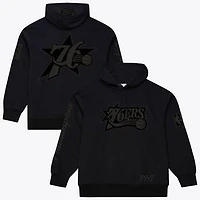 Men's Mitchell & Ness  Black Philadelphia 76ers Phantom Fleece Hoodie
