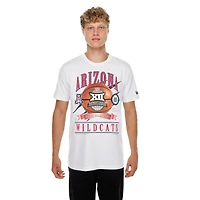 Men's New Era White Arizona Wildcats 2026 Big 12 Men's Basketball Tournament Champions Locker Room T-Shirt