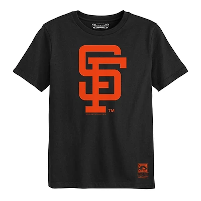 Preschool Mitchell & Ness Black San Francisco Giants Retro Logo T-Shirt