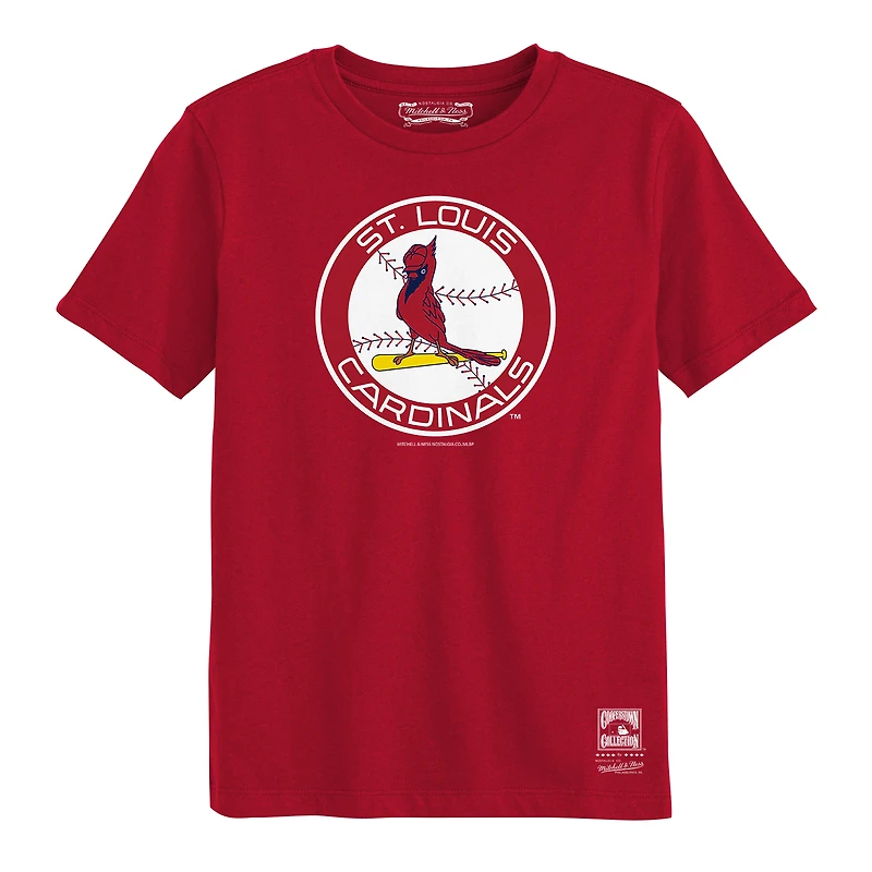 Preschool Mitchell & Ness Red St. Louis Cardinals Retro Logo T-Shirt