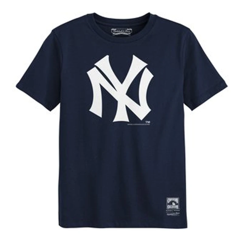 Preschool Mitchell & Ness  Navy New York Yankees Retro Logo T-Shirt