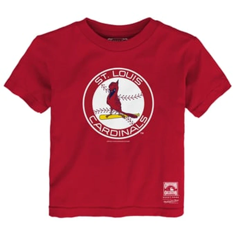Toddler Mitchell & Ness  Red St. Louis Cardinals Retro Logo T-Shirt