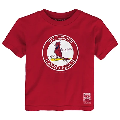 Toddler Mitchell & Ness  Red St. Louis Cardinals Retro Logo T-Shirt
