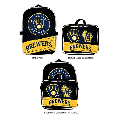 MOJO Milwaukee Brewers Backpack & Lunch Box 2-Piece Set