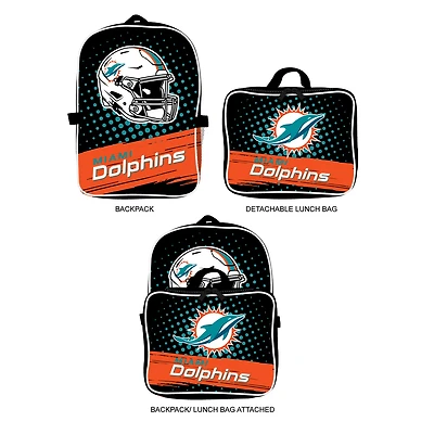 MOJO Miami Dolphins Backpack & Lunch Box 2-Piece Set