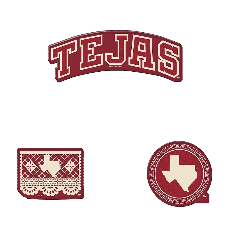 WinCraft  Texas Rangers 2026 City Connect 3-Pack Premium Acrylic Fridge Magnet Set