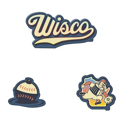 WinCraft Milwaukee Brewers 2026 City Connect 3-Pack Premium Acrylic Fridge Magnet Set