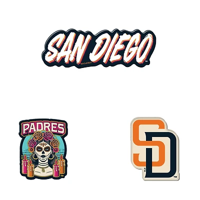 WinCraft  San Diego Padres 2026 City Connect 3-Pack Premium Acrylic Fridge Magnet Set
