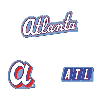 WinCraft Atlanta Braves 2026 City Connect 3-Pack Premium Acrylic Fridge Magnet Set