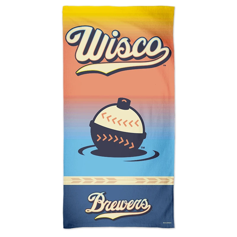WinCraft Milwaukee Brewers 2026 City Connect 30" x 60" Spectra Beach Towel