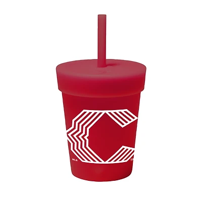 WinCraft  Cincinnati Reds 2026 City Connect 8oz. Silicone Tumbler with Lid & Straw