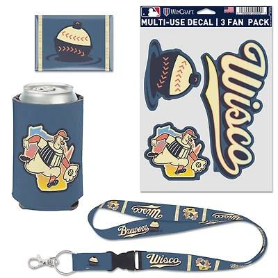 WinCraft  Milwaukee Brewers 2026 City Connect 4-Piece Fan Pack