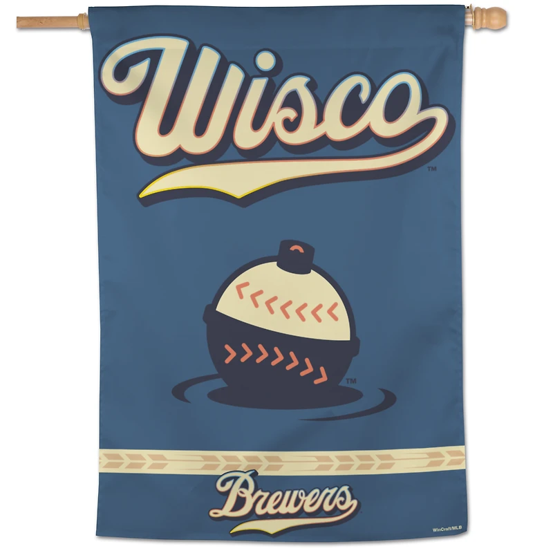 WinCraft  Milwaukee Brewers 2026 City Connect Single-Sided 28" x 40" Vertical Banner
