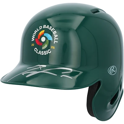 Ronald Acuña Jr. Venezuela Baseball Autographed 2026 World Baseball Classic Logo Mini Batting Helmet
