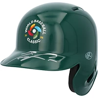 Ronald Acuña Jr. Venezuela Baseball Autographed 2026 World Baseball Classic Logo Mini Batting Helmet