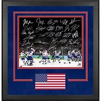 Team USA Autographed Deluxe Framed 16" x 20" 2026 Winter Olympics Gold Medal Winning Celebration Photograph with 25 Signatures