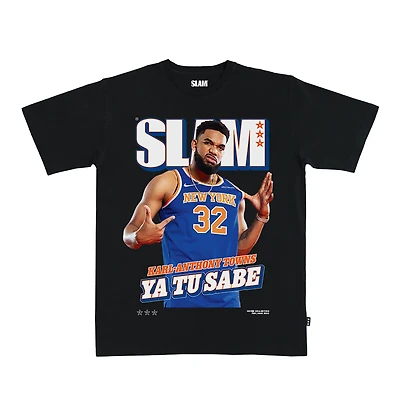 Unisex SLAM Karl-Anthony Towns Black New York Knicks Cover T-Shirt