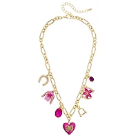 CANVAS Style Kentucky Derby Stargazer Jockey 18K Gold-Plated Charm Necklace