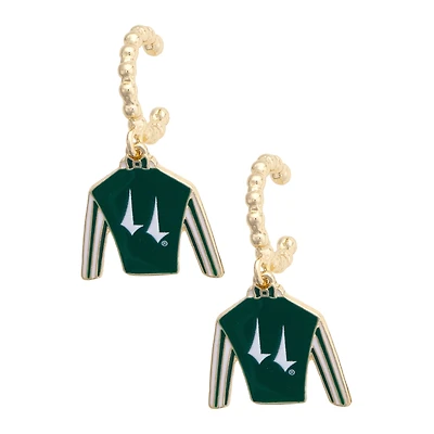 CANVAS Style Churchill Downs  Jockey 18K Gold-Plated Hoop Earrings