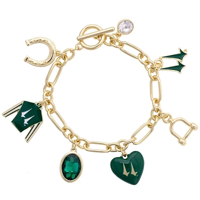 CANVAS Style Churchill Downs  Jockey 18k Gold-Plated Charm Bracelet