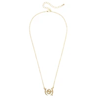 CANVAS Style Kentucky Derby  18k Gold-Plated Logo Outline Necklace