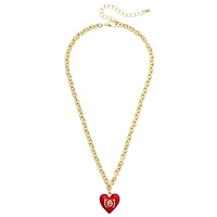 CANVAS Style Kentucky Derby  18k Gold-Plated Enamel Heart Necklace