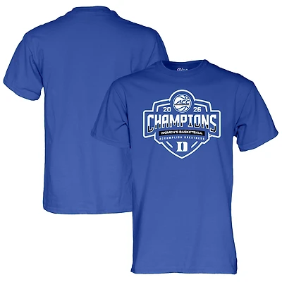 Unisex Blue 84  Royal Duke Blue Devils 2026 ACC Women's Basketball Tournament Champions Locker Room T-Shirt
