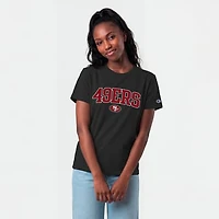Women's Champion Black San Francisco 49ers Arched Over Logo T-Shirt
