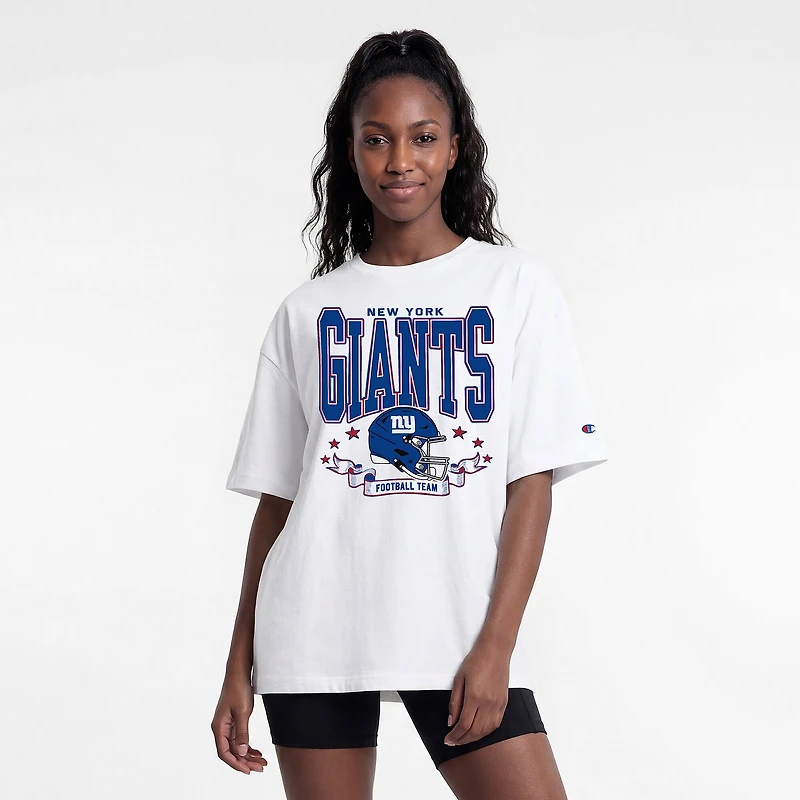 Women's Champion White New York Giants Oversized T-Shirt