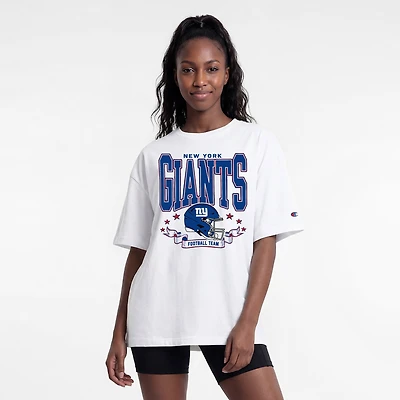Women's Champion White New York Giants Oversized T-Shirt