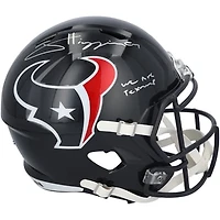 Jayden Higgins Houston Texans Autographed Riddell Speed Replica Helmet with "We Are Texans" Inscription