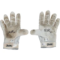 Kerry Carpenter Detroit Tigers Autographed Game-Used White Franklin Batting Gloves from the 2025 MLB Season