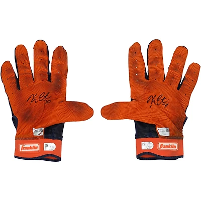 Kerry Carpenter Detroit Tigers Autographed Game-Used Navy/ Franklin Batting Gloves from the 2025 MLB Season